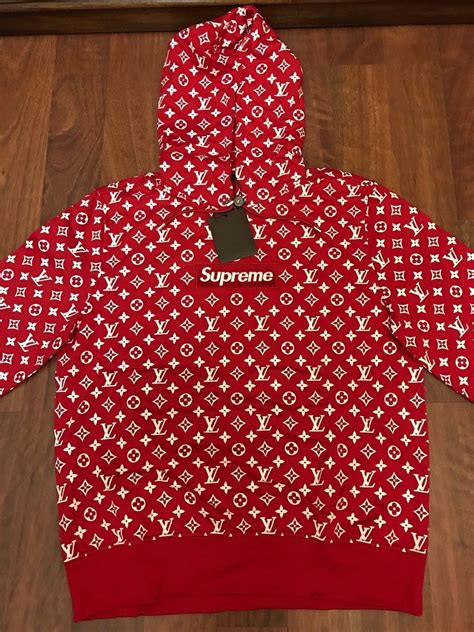 lv supreme hoodies|supreme lv hoodie retail price.